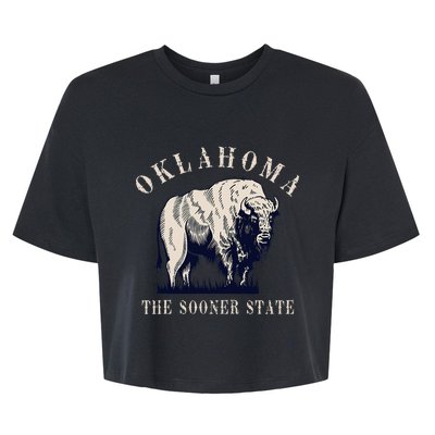 Oklahoma Bison Buffalo Bella+Canvas Jersey Crop Tee