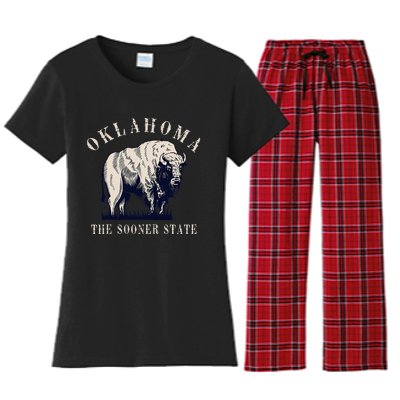 Oklahoma Bison Buffalo Women's Flannel Pajama Set