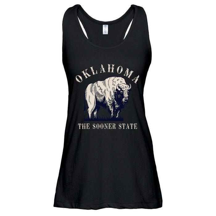 Oklahoma Bison Buffalo Ladies Essential Flowy Tank