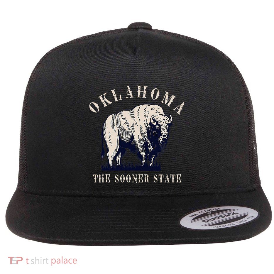 Oklahoma Bison Buffalo Flat Bill Trucker Hat