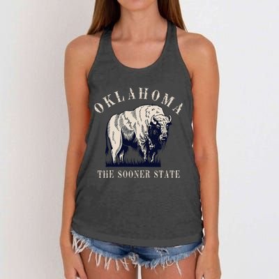 Oklahoma Bison Buffalo Women's Knotted Racerback Tank