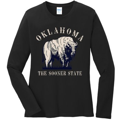 Oklahoma Bison Buffalo Ladies Long Sleeve Shirt