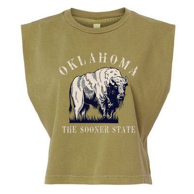 Oklahoma Bison Buffalo Garment-Dyed Women's Muscle Tee