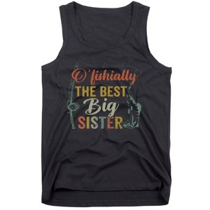 O’fishally Best Big Sister Fishing Pregnancy Announcement Tank Top