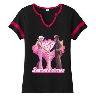 Oppenheimer Bar Bie Doll Trending Funny Hot Meme Ladies Halftime Notch Neck Tee