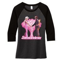 Oppenheimer Bar Bie Doll Trending Funny Hot Meme Women's Tri-Blend 3/4-Sleeve Raglan Shirt