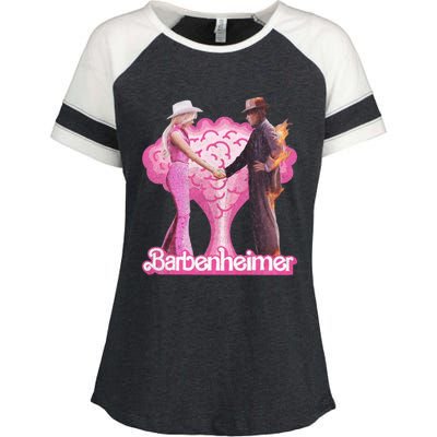 Oppenheimer Bar Bie Doll Trending Funny Hot Meme Enza Ladies Jersey Colorblock Tee