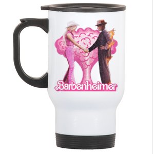 Oppenheimer Bar Bie Doll Trending Funny Hot Meme Stainless Steel Travel Mug