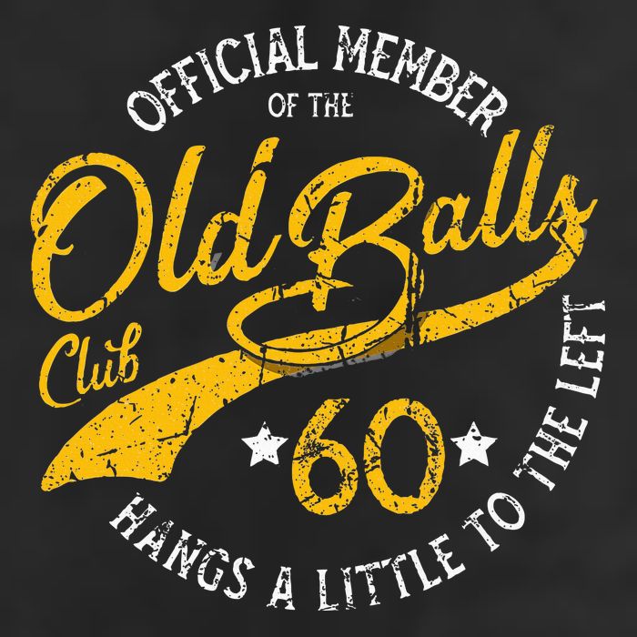 Old Balls Club 60th Over The Hill Birthday Adult Drive Performance Visor