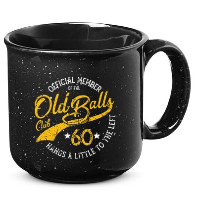 Old Balls Club 60th Over The Hill Birthday 15oz Campfire Ceramic Mug
