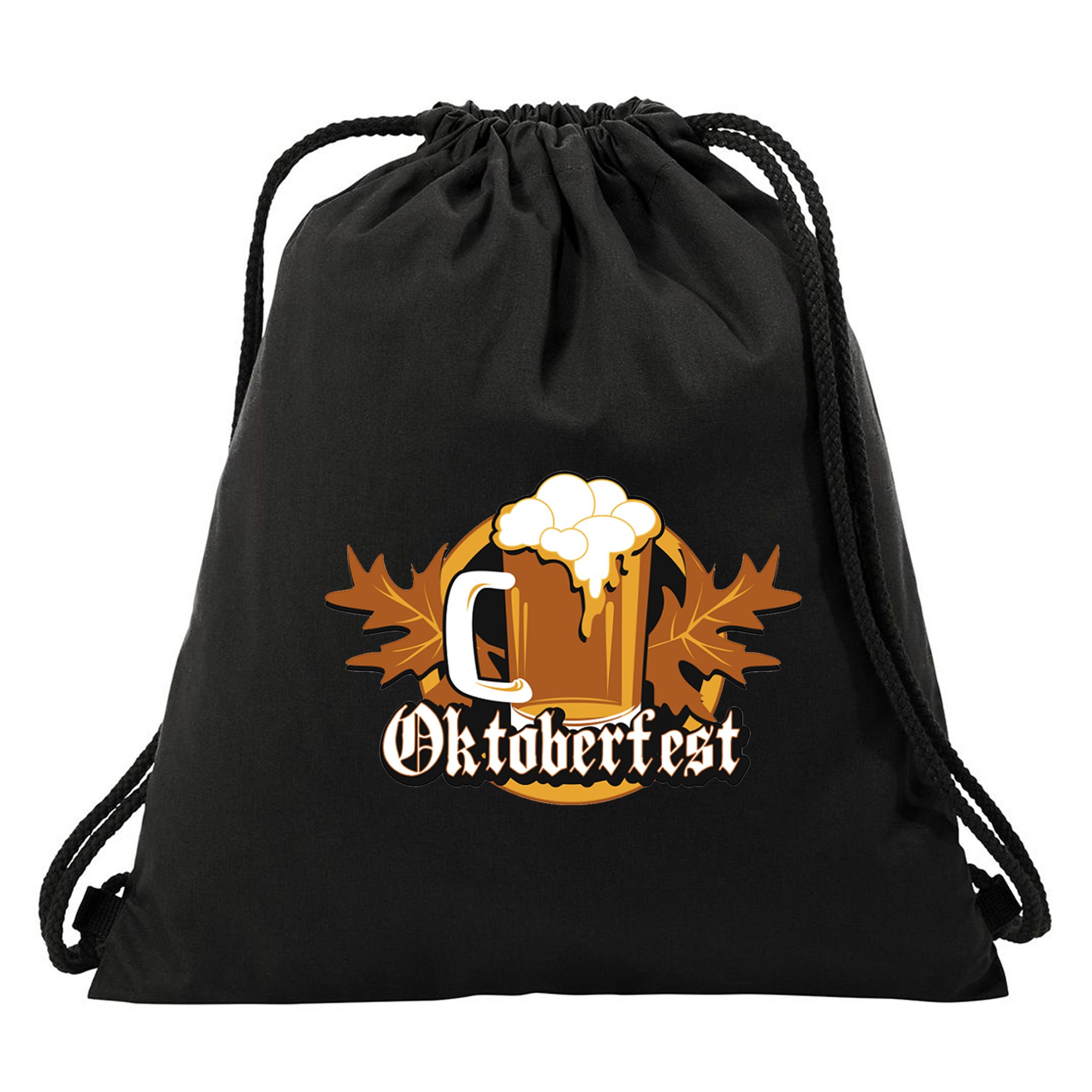 Oktoberfest Beer Celebration Logo Drawstring Bag