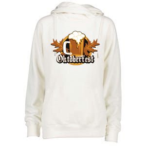 Oktoberfest Beer Celebration Logo Womens Funnel Neck Pullover Hood