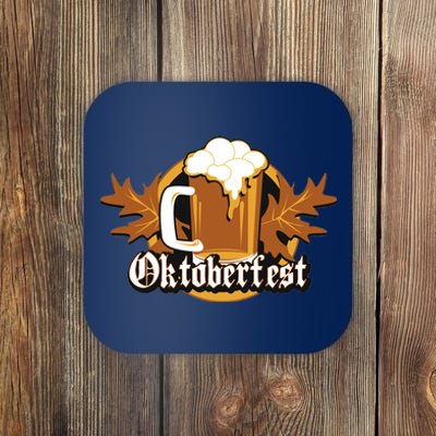 Oktoberfest Beer Celebration Logo Coaster