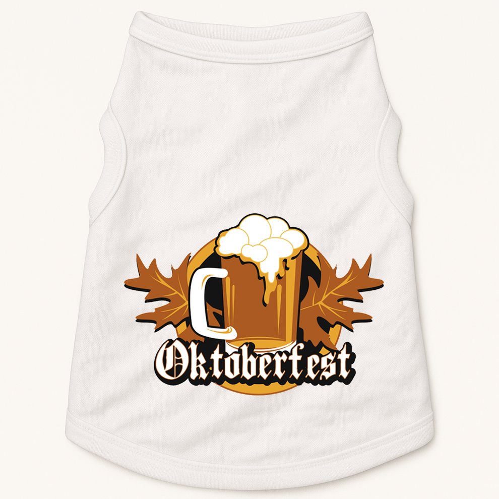 Oktoberfest Beer Celebration Logo Doggie Tank