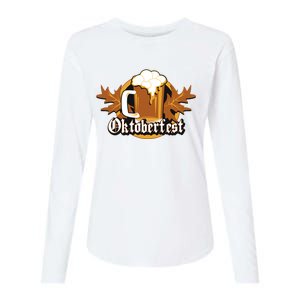 Oktoberfest Beer Celebration Logo Womens Cotton Relaxed Long Sleeve T-Shirt