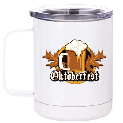 Oktoberfest Beer Celebration Logo 12 oz Stainless Steel Tumbler Cup