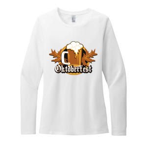 Oktoberfest Beer Celebration Logo Womens CVC Long Sleeve Shirt