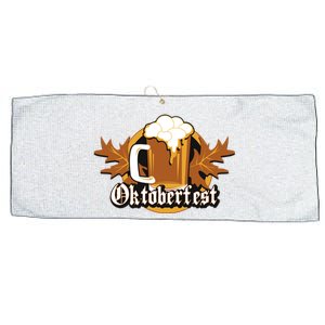 Oktoberfest Beer Celebration Logo Large Microfiber Waffle Golf Towel