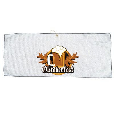 Oktoberfest Beer Celebration Logo Large Microfiber Waffle Golf Towel