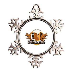 Oktoberfest Beer Celebration Logo Metallic Star Ornament