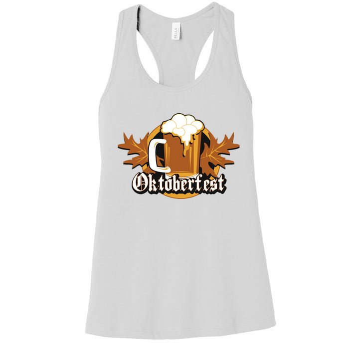 Oktoberfest Beer Celebration Logo Women's Racerback Tank