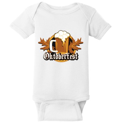 Oktoberfest Beer Celebration Logo Baby Bodysuit