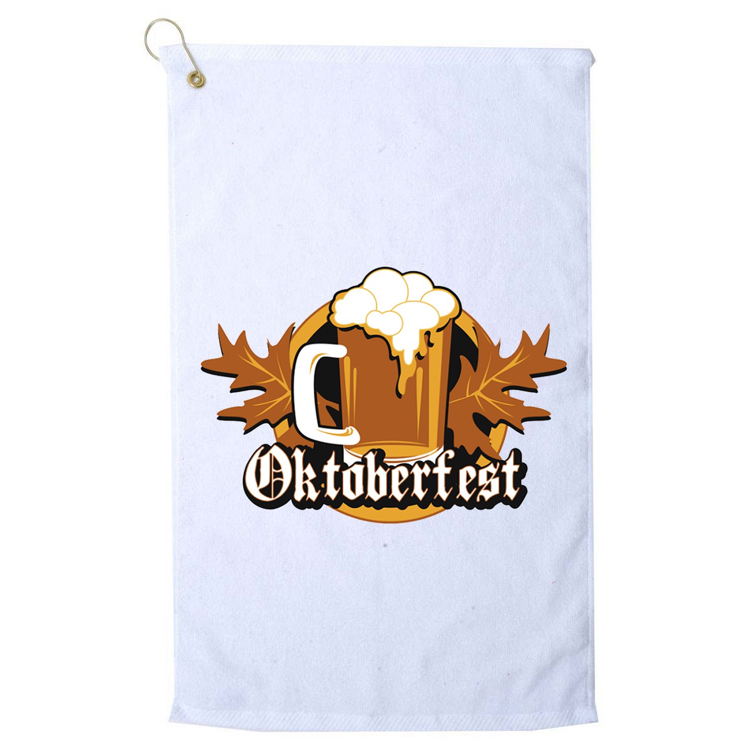 Oktoberfest Beer Celebration Logo Golf Towel