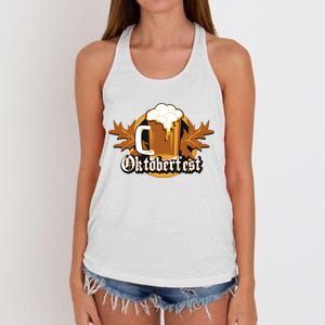 Oktoberfest Beer Celebration Logo Women's Knotted Racerback Tank