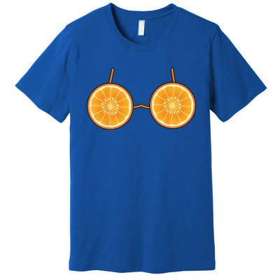 Orange Bra Costume Cute Easy Fruit Halloween Gift Premium T-Shirt