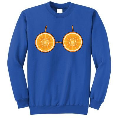 Orange Bra Costume Cute Easy Fruit Halloween Gift Tall Sweatshirt