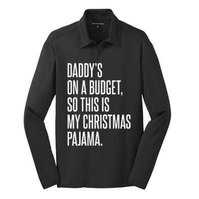 On Budget Christmas Pajama Holiday Family Daddy Excuse Silk Touch Performance Long Sleeve Polo