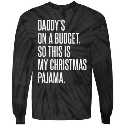 On Budget Christmas Pajama Holiday Family Daddy Excuse Tie-Dye Long Sleeve Shirt