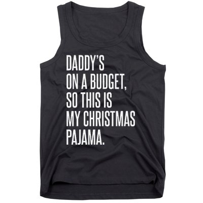 On Budget Christmas Pajama Holiday Family Daddy Excuse Tank Top