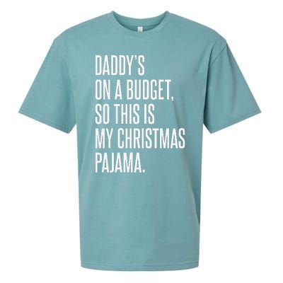 On Budget Christmas Pajama Holiday Family Daddy Excuse Sueded Cloud Jersey T-Shirt