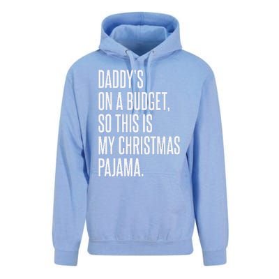 On Budget Christmas Pajama Holiday Family Daddy Excuse Unisex Surf Hoodie