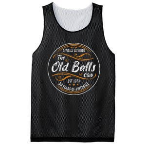 Old Balls Club 50th Birthday Funny 50 Years Of Awesome 1973 Mesh Reversible Basketball Jersey Tank