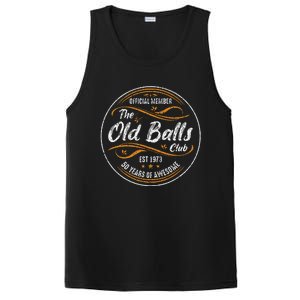 Old Balls Club 50th Birthday Funny 50 Years Of Awesome 1973 PosiCharge Competitor Tank