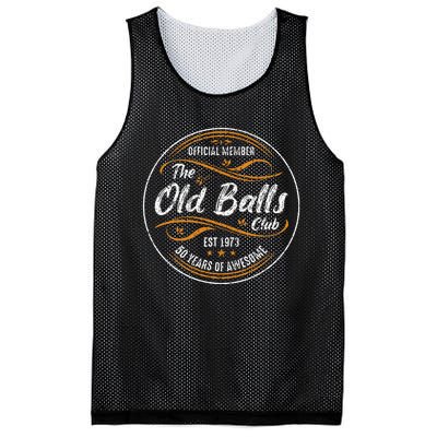 Old Balls Club 50th Birthday Funny 50 Years Mesh Reversible Basketball Jersey Tank