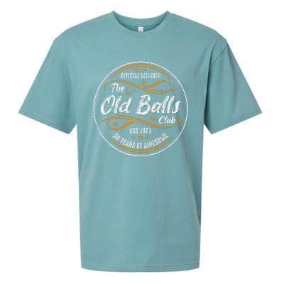 Old Balls Club 50th Birthday Funny 50 Years Sueded Cloud Jersey T-Shirt