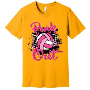 Out Breast Cancer Awareness Volleyball Premium T-Shirt