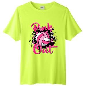 Out Breast Cancer Awareness Volleyball Tall Fusion ChromaSoft Performance T-Shirt