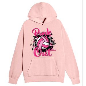 Out Breast Cancer Awareness Volleyball Urban Pullover Hoodie