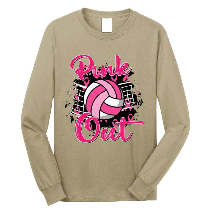 Out Breast Cancer Awareness Volleyball Long Sleeve Shirt