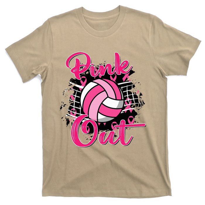 Out Breast Cancer Awareness Volleyball T-Shirt