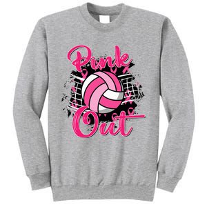 Out Breast Cancer Awareness Volleyball Sweatshirt