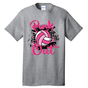 Out Breast Cancer Awareness Volleyball Tall T-Shirt