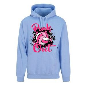 Out Breast Cancer Awareness Volleyball Unisex Surf Hoodie