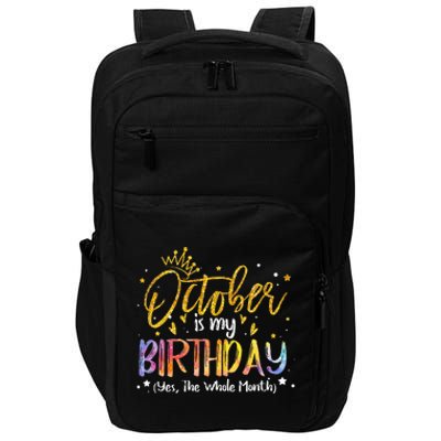 October Birthday Celebration Tie Dye Gift Impact Tech Backpack