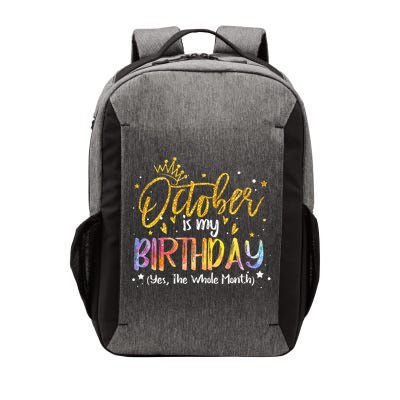 October Birthday Celebration Tie Dye Gift Vector Backpack