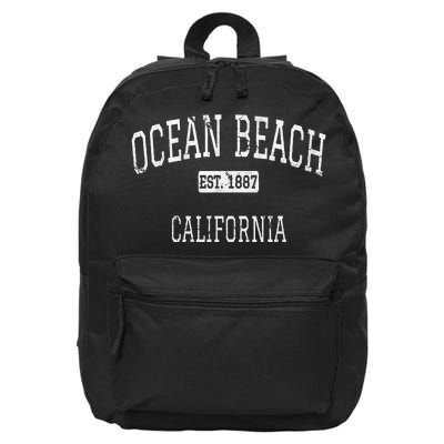 Ocean Beach California San Diego Ca Vintage 16 in Basic Backpack